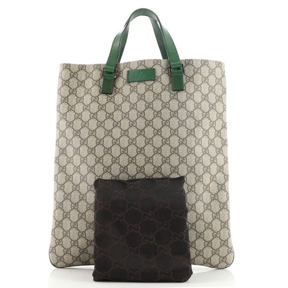 Gucci Joy Plus Flat Tote GG Coated Canvas Large Brown - Picture 2 of 8